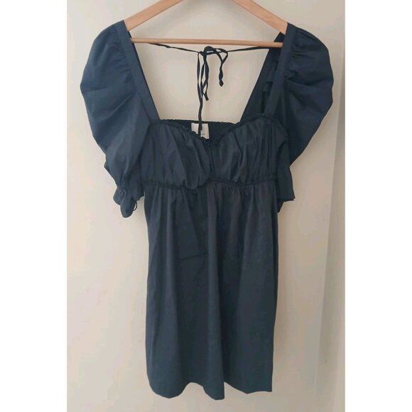 Cinq a Sept Jovi Puff Sleeve Smocked Square Neck Mini Dress - Picture 6 of 12